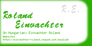 roland einvachter business card